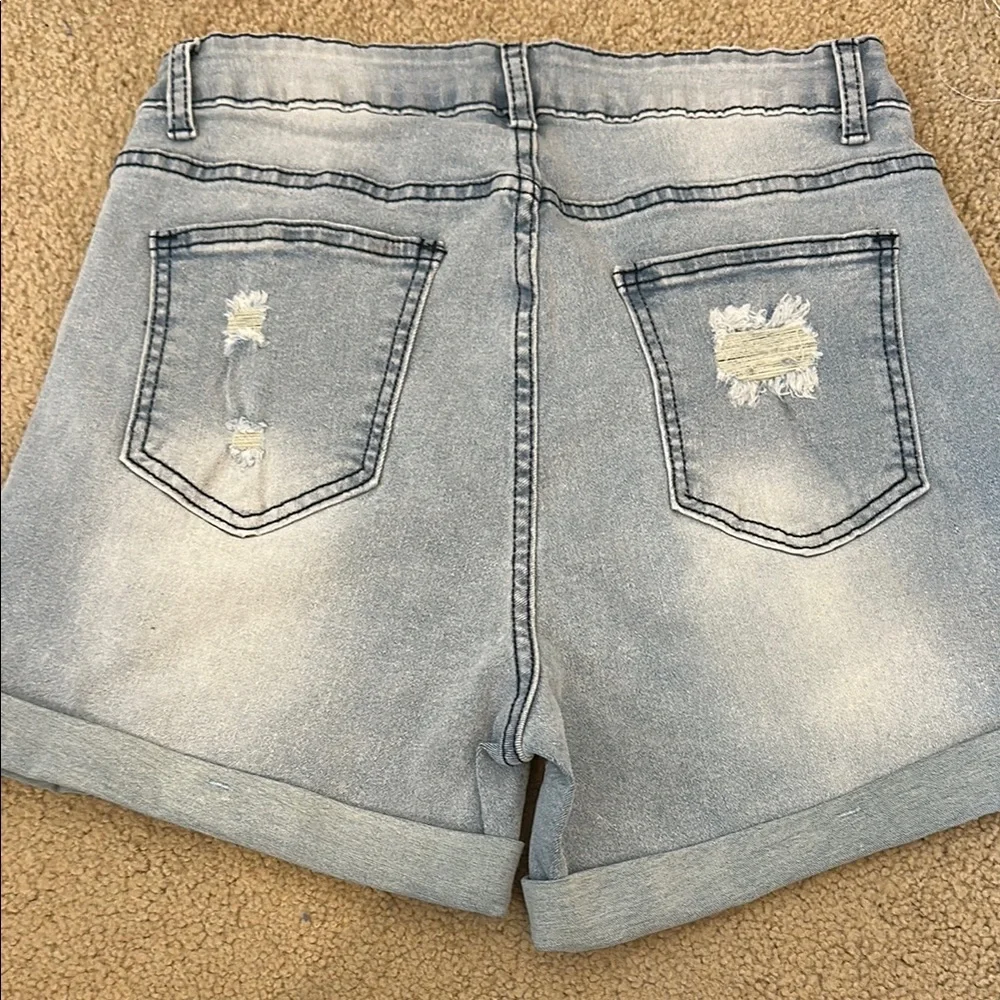 Denim Distressed Women Shorts